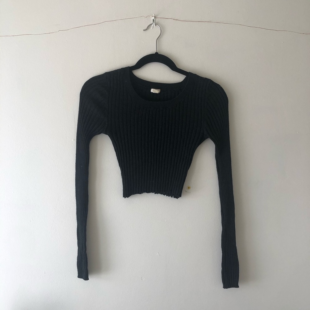 🎸BLACK RIBBED LONG SLEEVE
